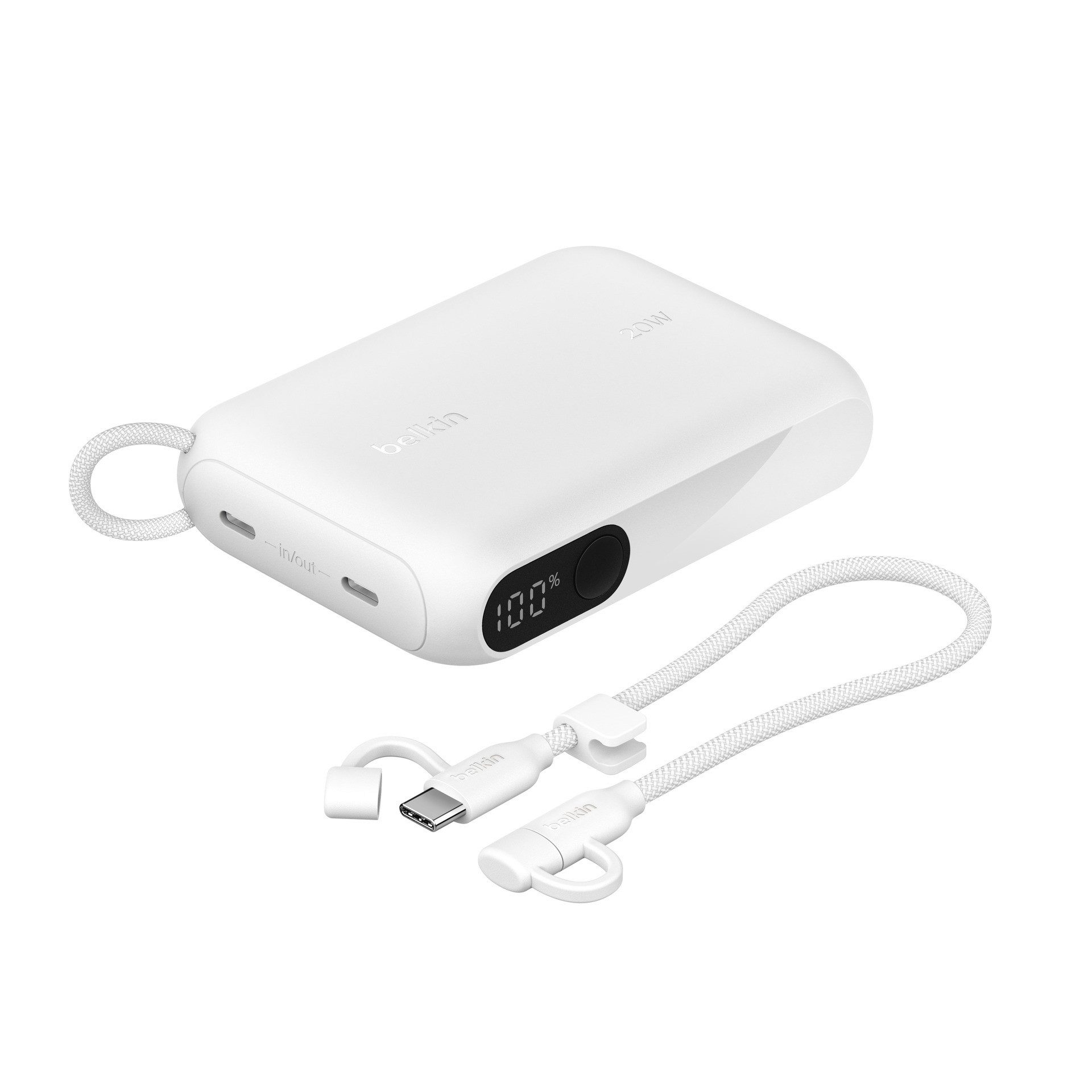 Belkin BoostCharge Powerbank 10K mit Display Powerbank Belkin BOOST CHARGE Power Delivery Powerbank 10.000mAh, white