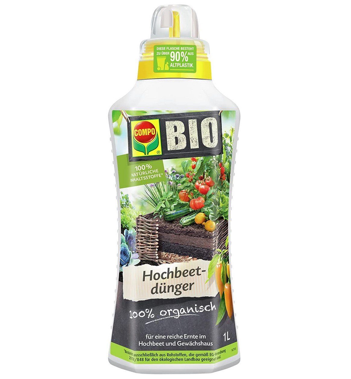 Pflanzendünger COMPO BIO Hochbeetdünger, für alle Obst- und Gemüsepflanzen, 100% natü