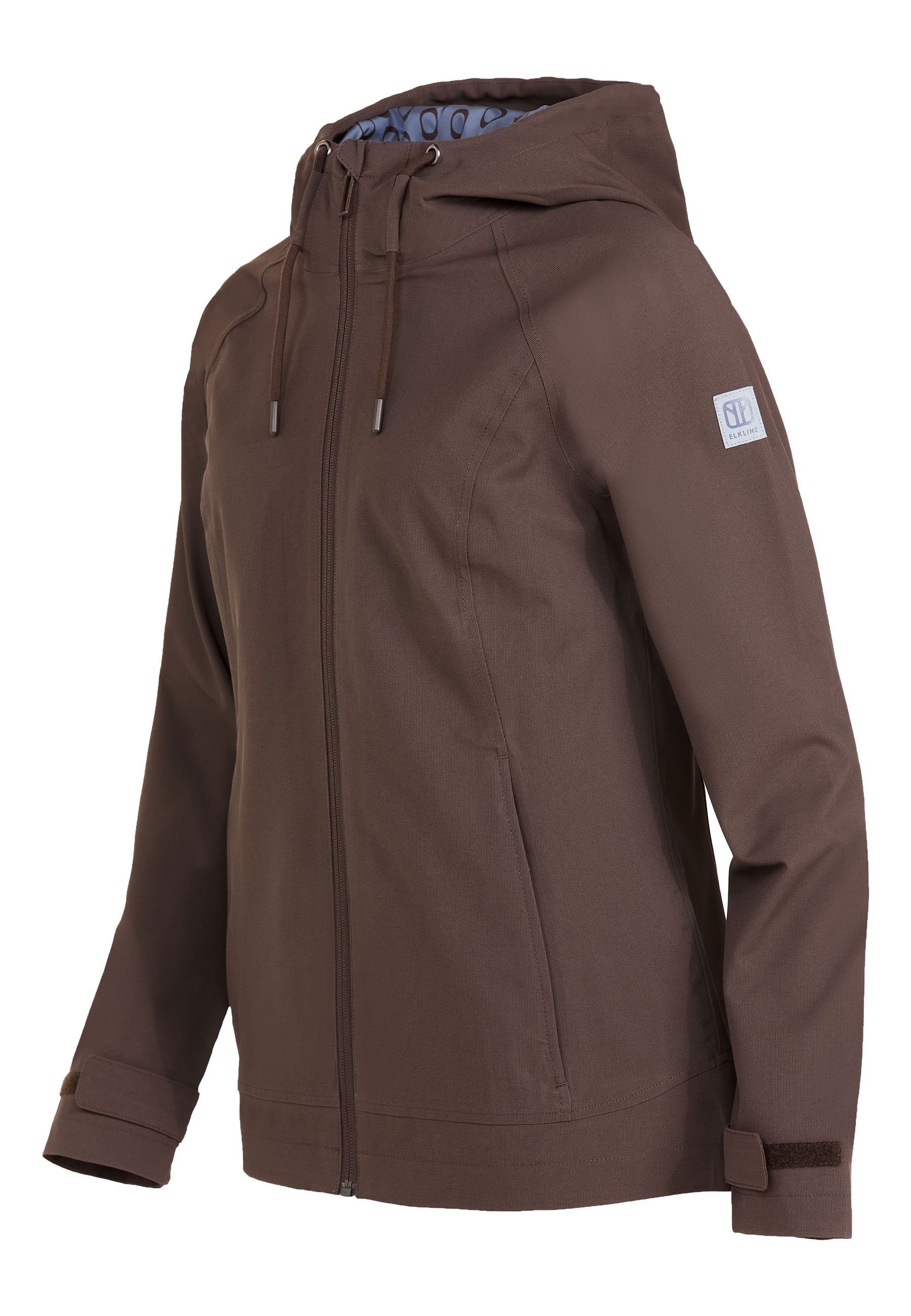 Sing Out Innenfutter chocolate Elkline modernes Schnitt Regenjacke sportlicher