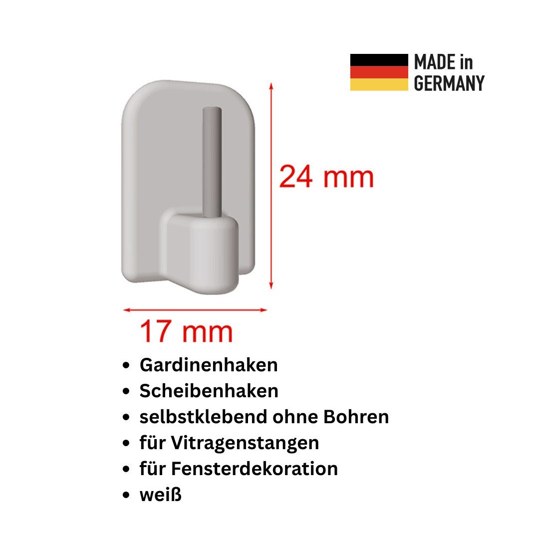 novumfix Gardinenhaken Klebehaken weiß selbstklebend (8 günstig online kaufen
