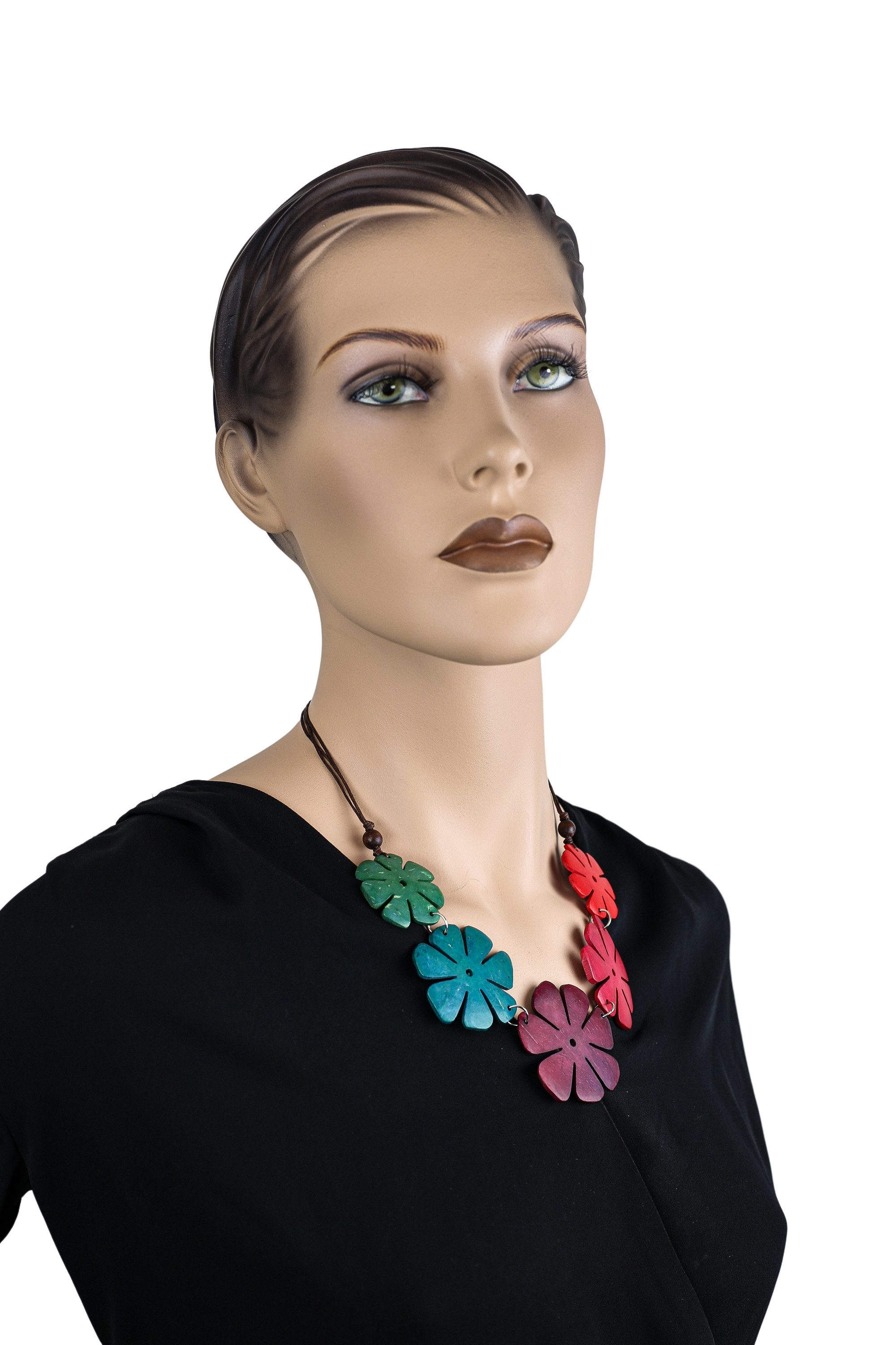 COLLEZIONE ALESSANDRO Kette mit Anhänger Mayari, mit Holzblüten in verschiedenen Größen