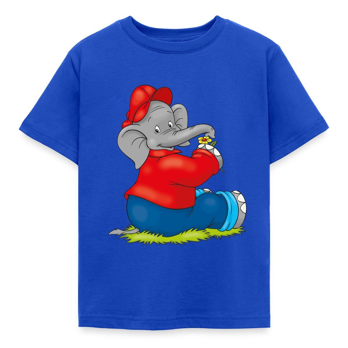 T-Shirt Benjamin Blümchen Sitzend Auf Wiese Kinder T-Shirt