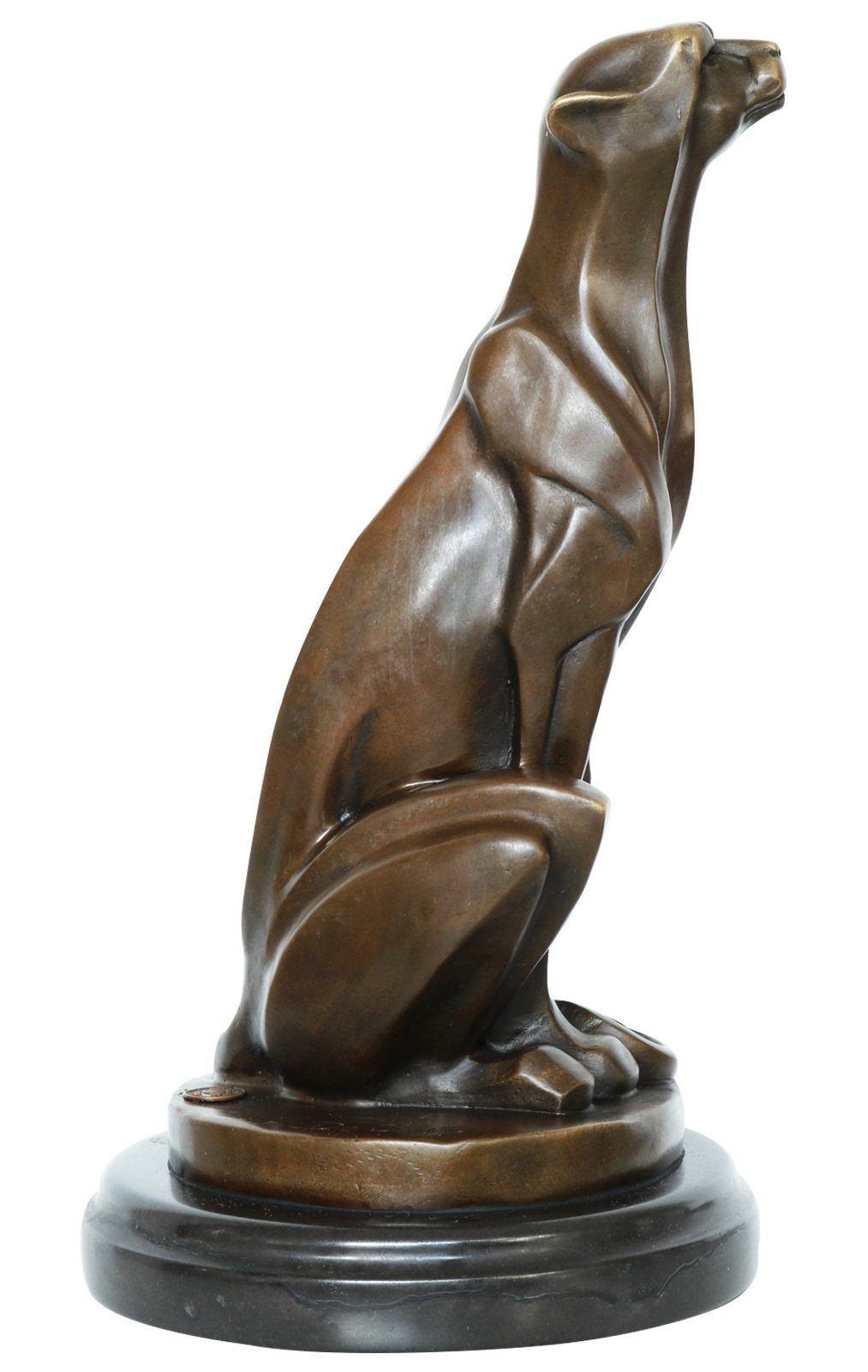 Aubaho Skulptur Bronzeskulptur Gepard im Antik-Stil Bronze Figur Statue - 29,7cm