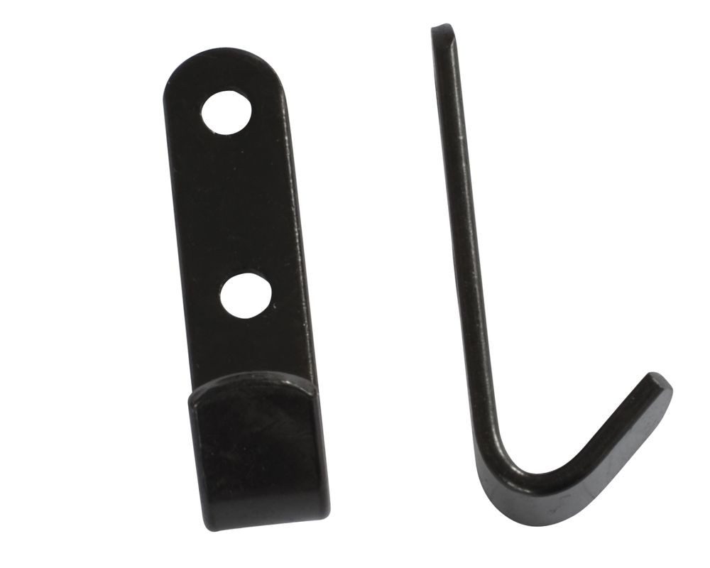 Miederhoff Anhänger 4 Stück - Schleuderhaken Planenhaken Haken Stahl schwarz