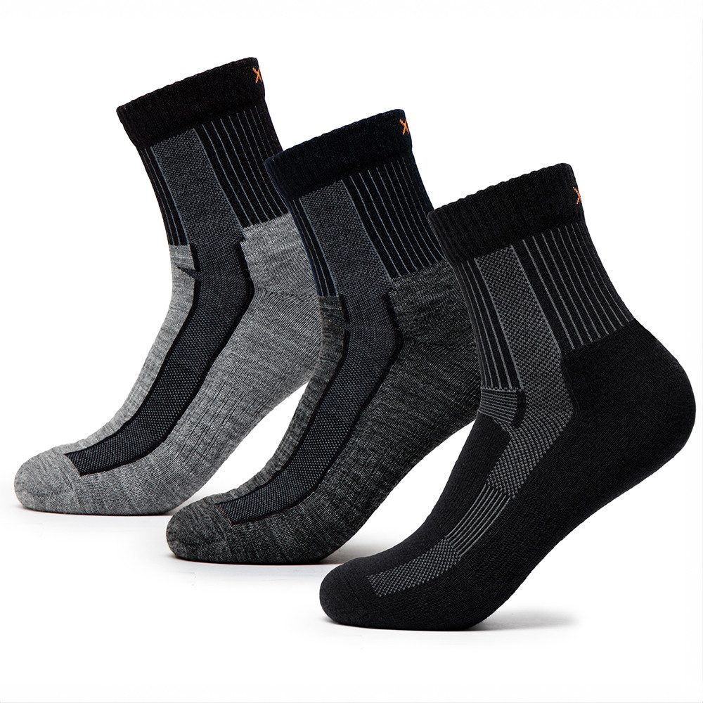 OCCULTO Wandersocken Damen & Herren Merino Wandersocken 3er Pack (Modell: Makalu) (3-Paar)