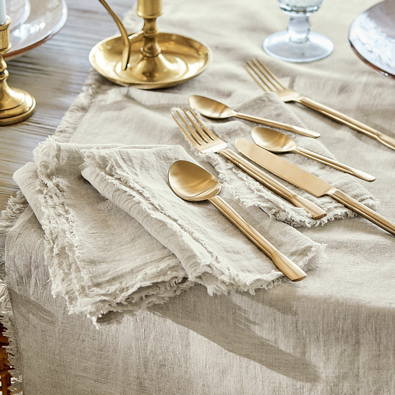 Mirabeau Stoffserviette Serviette 4er Set Largo leinen
