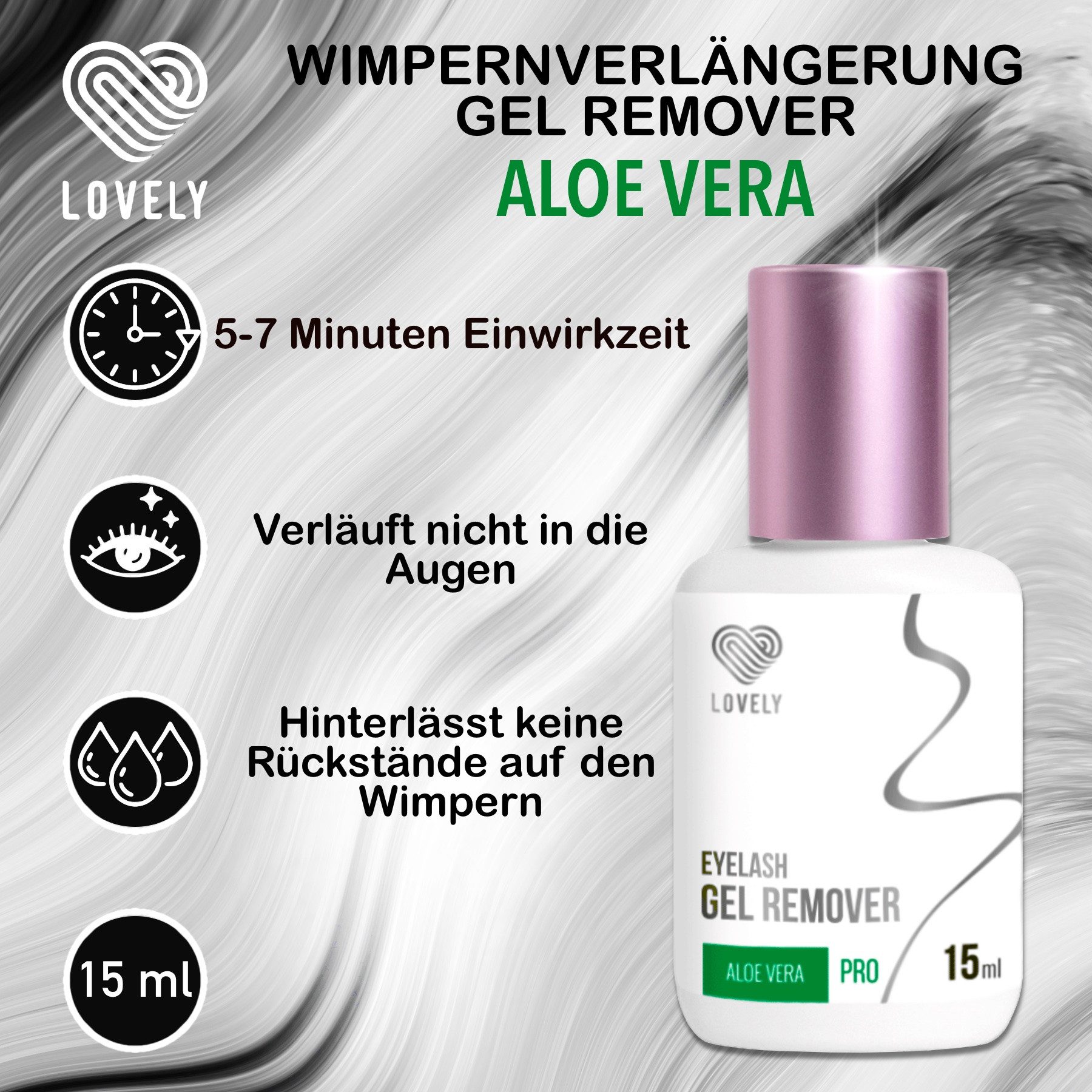Lovely Wimpernkleber Wimpernverlängerung Remover Gel für Wimpern Lash Extension