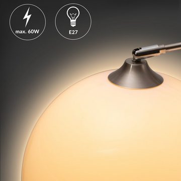 monzana Bogenlampe, Lampe, ohne Leuchtmittel, Marmorfuß 190-210 cm Höhenverstellbar Schwenkbar E27 Wohnzimmer