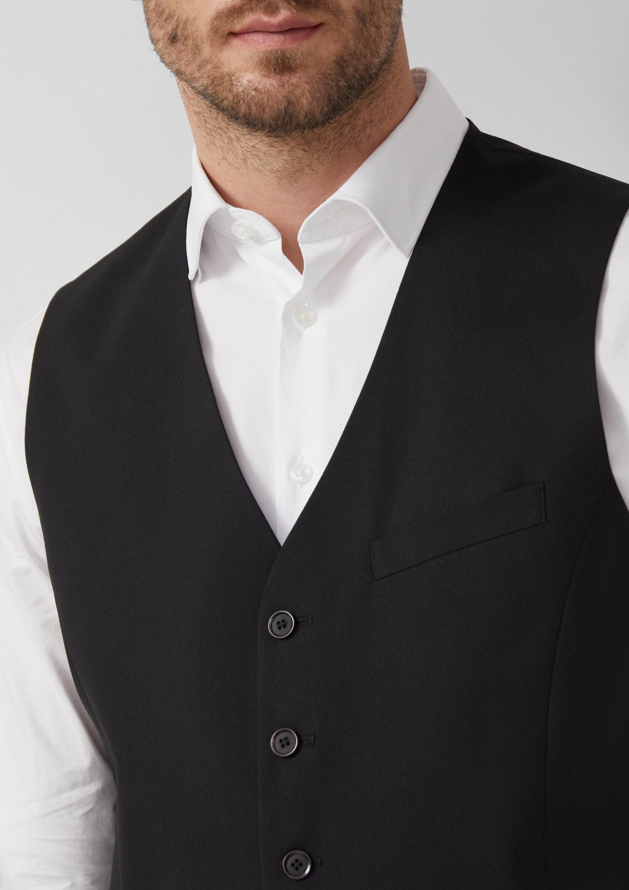 s.Oliver Jackenblazer Indoor-Weste S.OPURE s.O PURE: Anzugweste im Slim Fit
