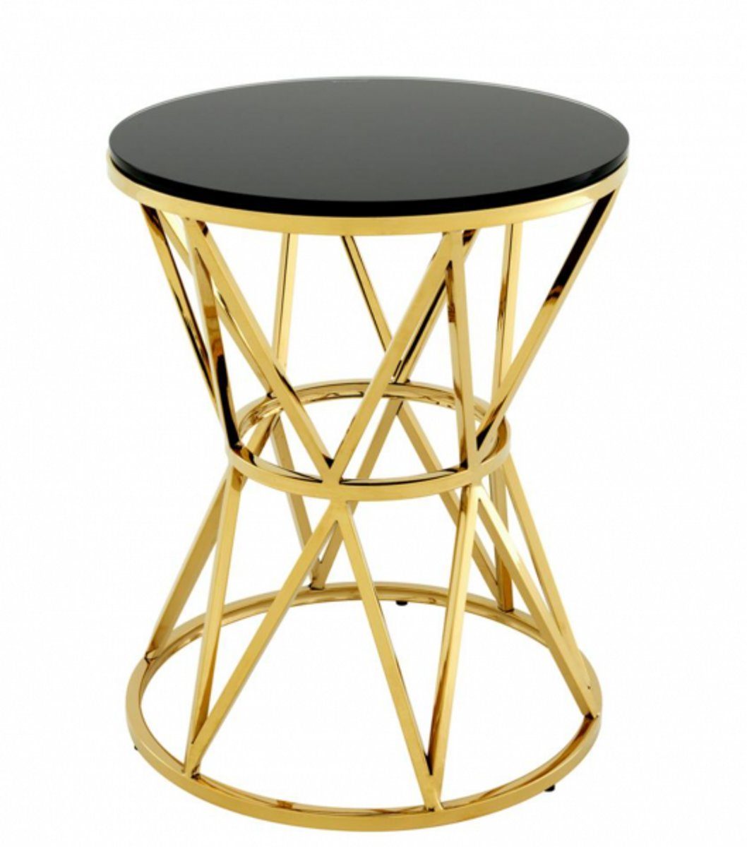 Casa Padrino Beistelltisch Luxus Art Deco Designer Beistelltisch Gold 44 x H. 55 cm - Hotel Tisch Möbel