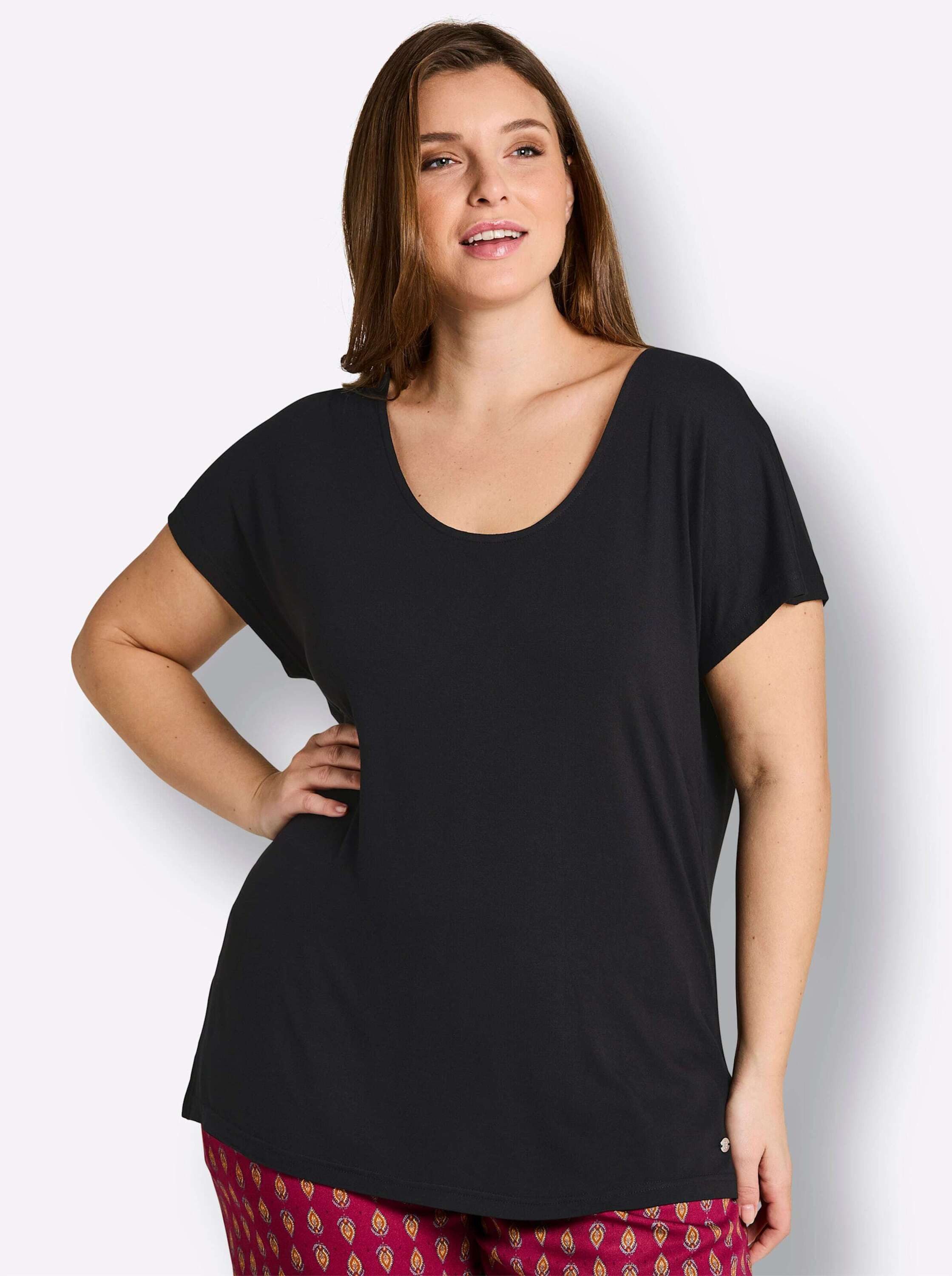 Sheego Strandkleid Shirt Kurzarm