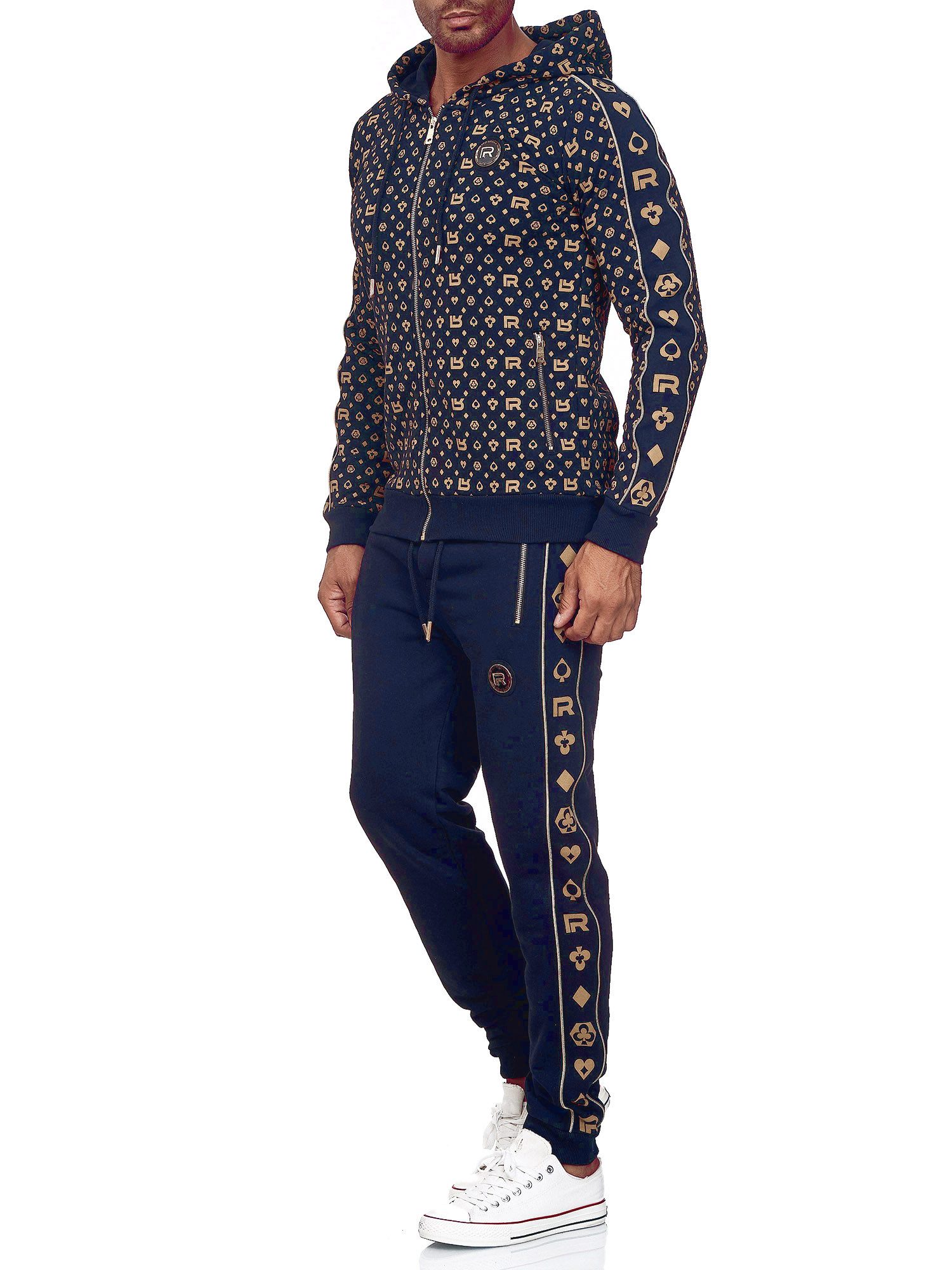 RedBridge Jogginganzug Red Bridge Herren Jogginganzug Sweat Suit Set Jacke Hose (Set, 2-tlg)