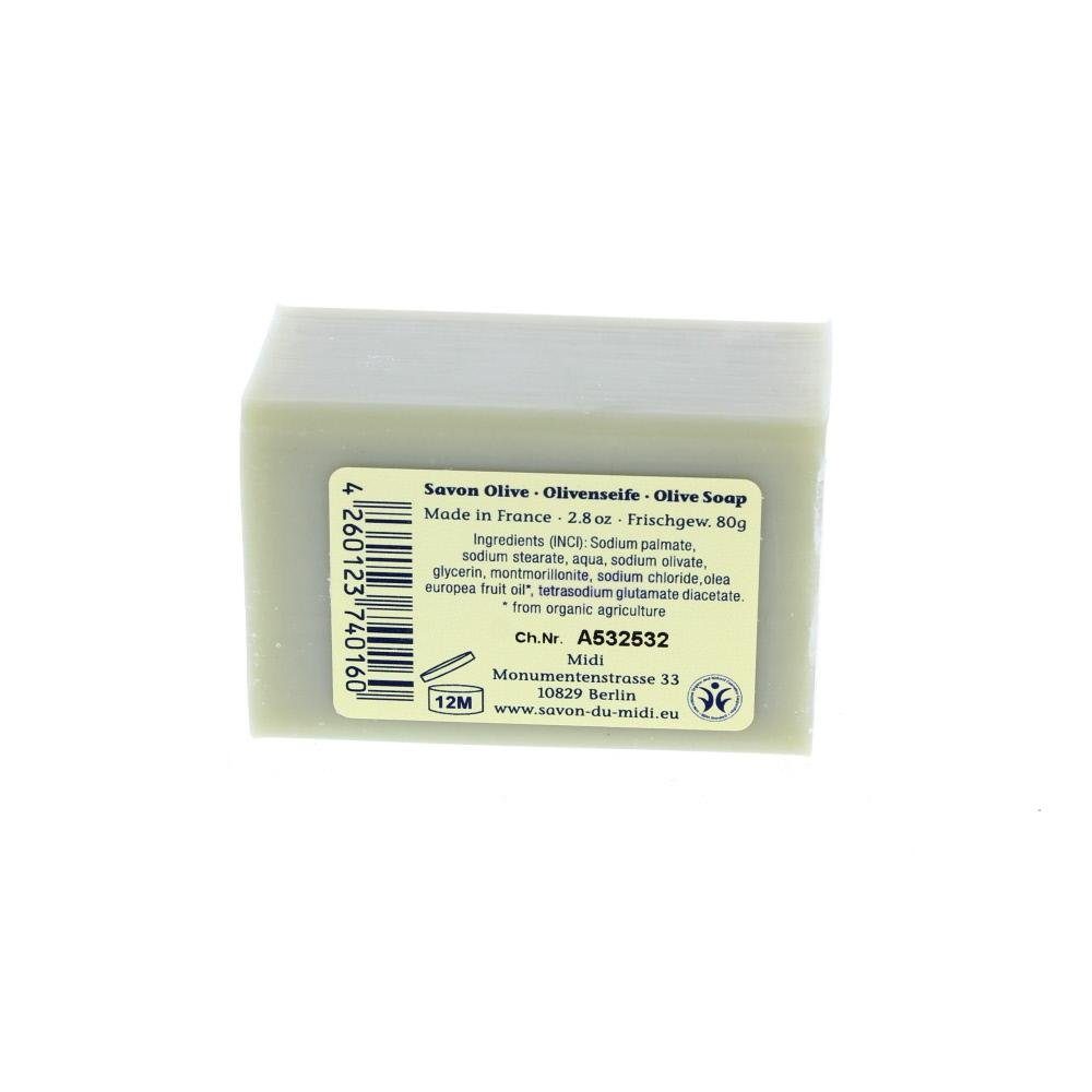 SAVON DU MIDI Feste Duschseife Savon Du Mid Oliven-Seife Olivgrün, 80 g mehr
