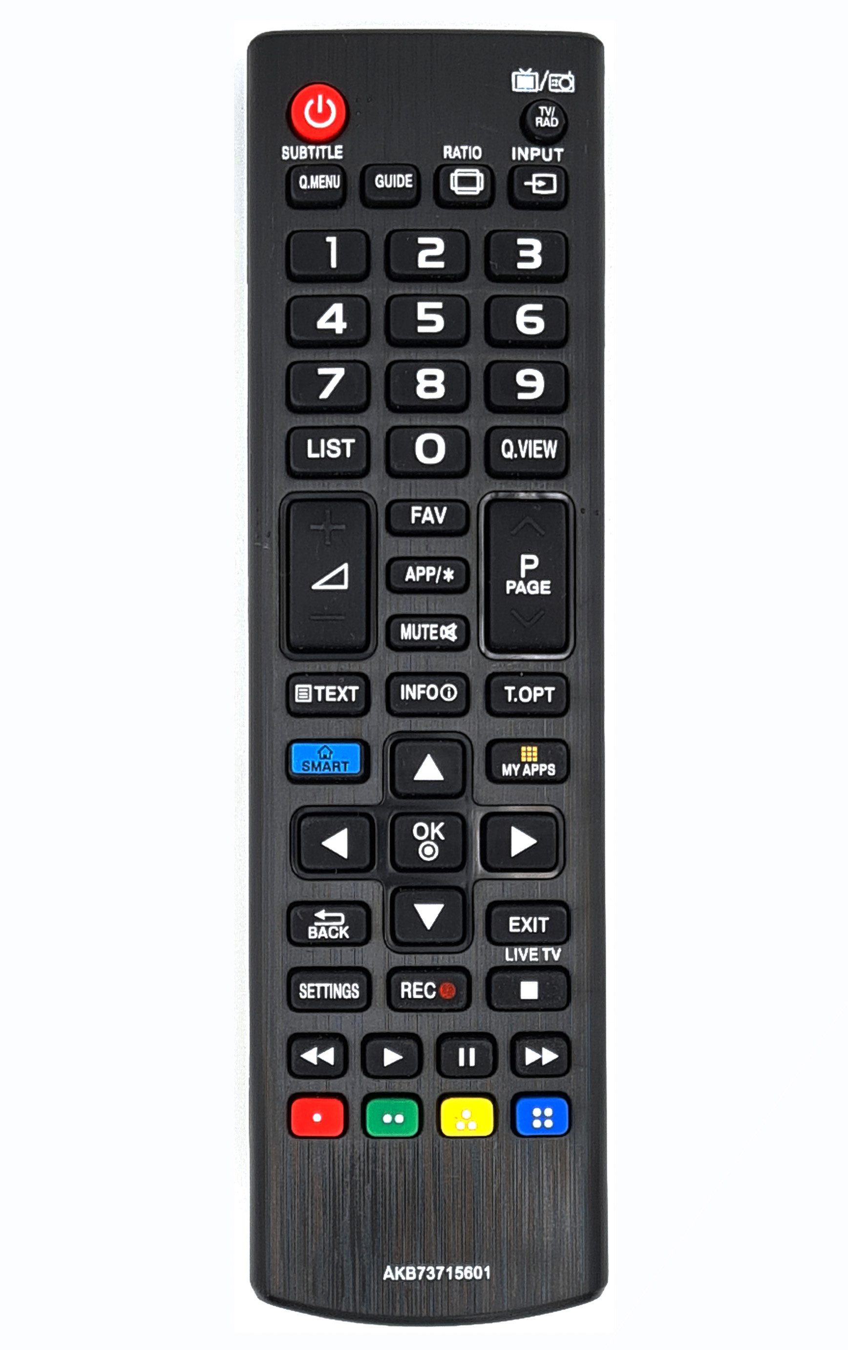 Alltro Ersatz Fernbedienung für LG AKB73715601 TV Fernseher Fernbedienung