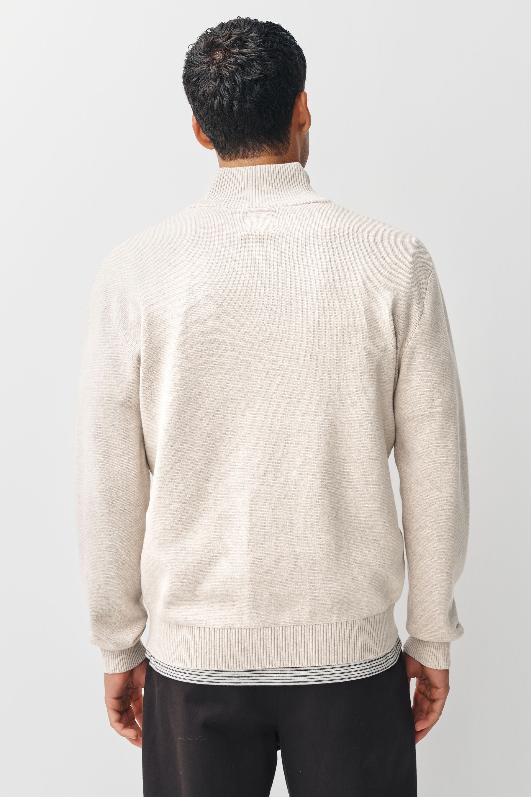Next Strickpullover Regular Fit Premium Troyer, 2er-Pack (2-tlg)