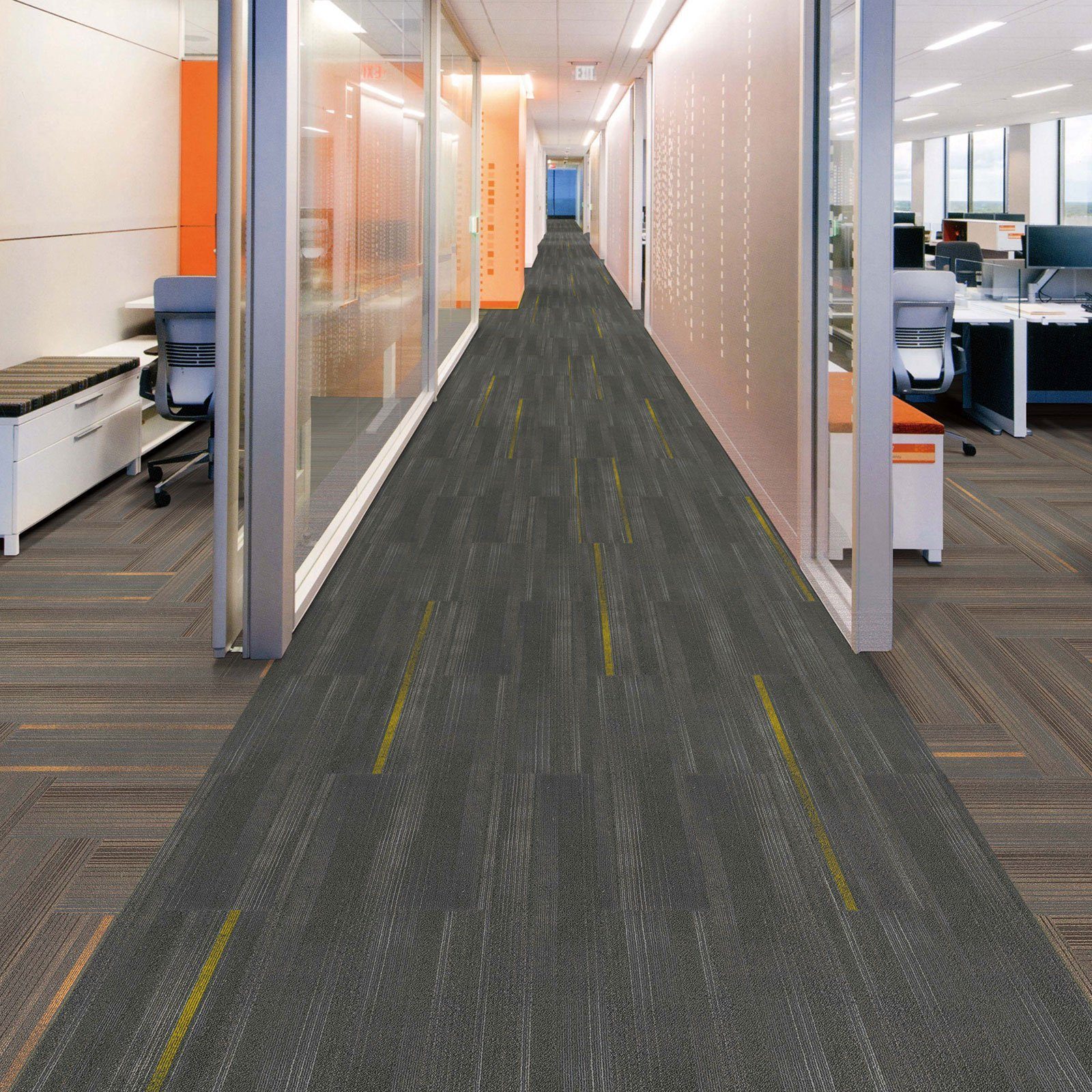 Floordirekt Teppichfliese Aberdeen, Erhältlich in 12 Farben, 25 x 100 cm, Teppichdiele, Fliese