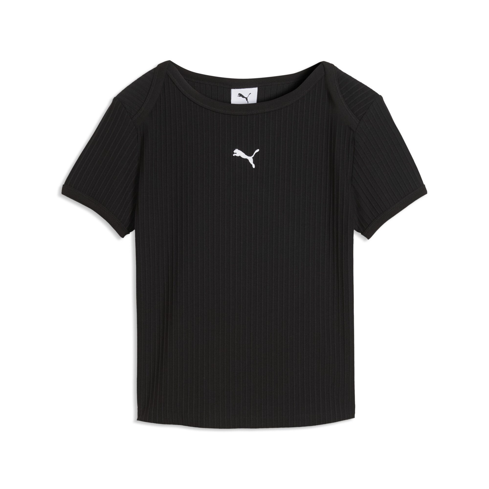 T-Shirt Essentials Ribbed Slim T-Shirt Damen