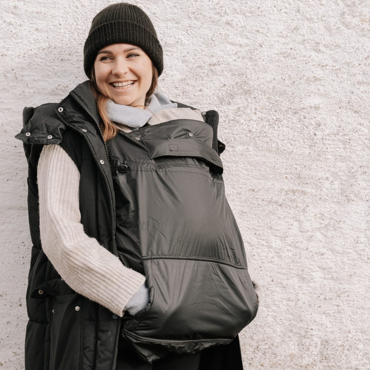 Hoppediz Babytrage Fleece-Cover 3-in-1 mit Regenschutz, Schalkragen & Stulpen