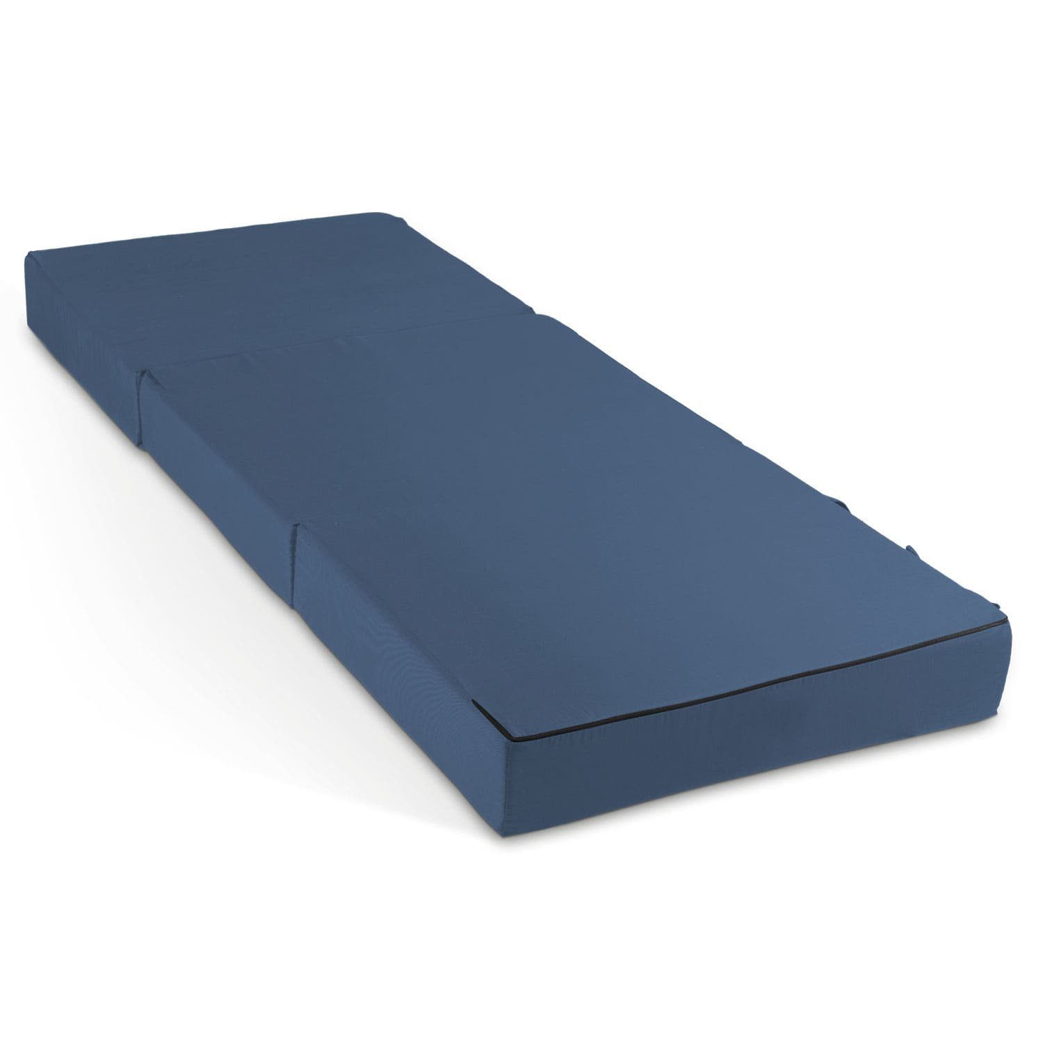 Klappmatratze Gästematratze, Bestschlaf, hoch, 15 Blau Tragegriffen) praktischen cm (mit