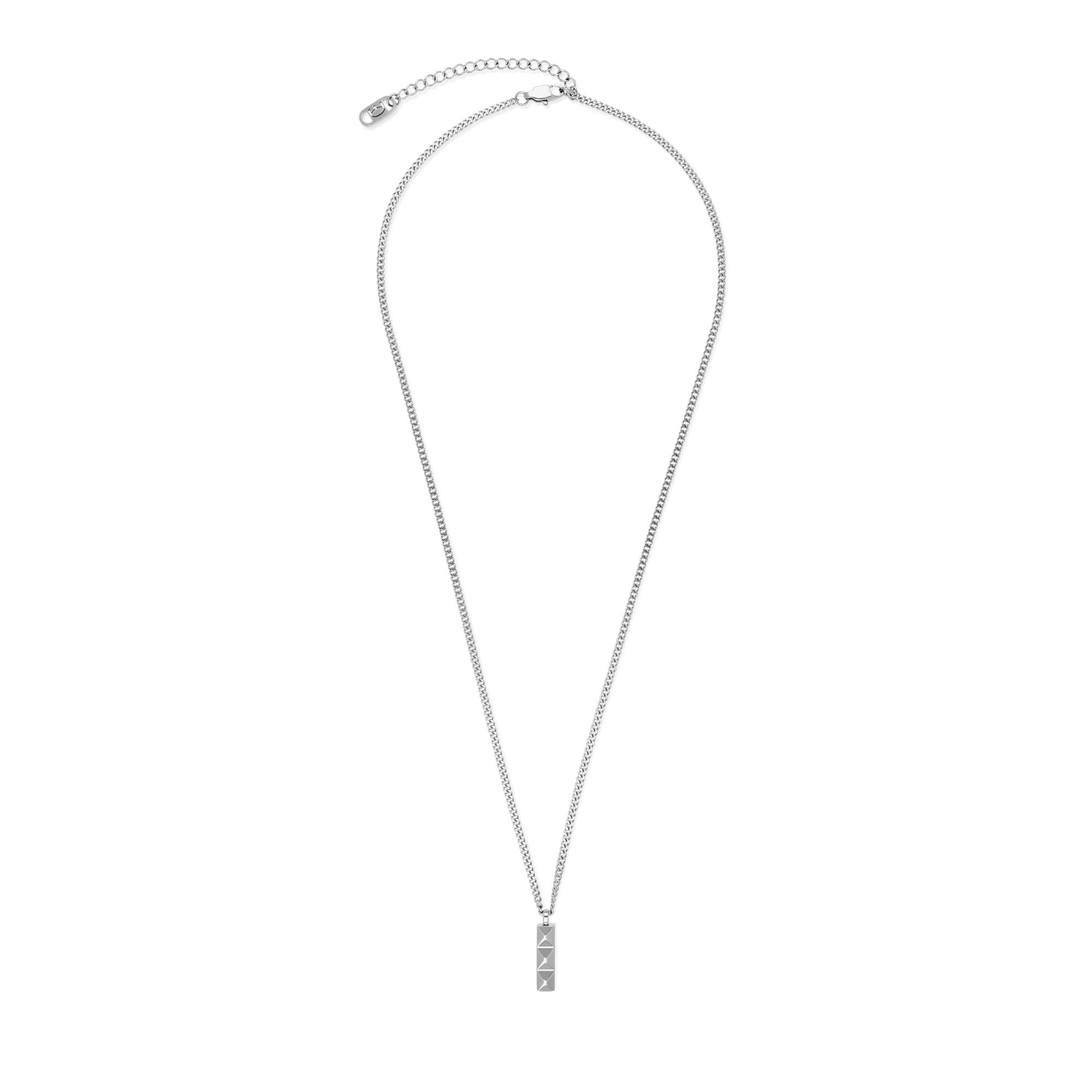 COEUR DE LION Kette mit Anhänger Schmuck Edelstahl Halskette Spikes Trio Bar Würfelkette