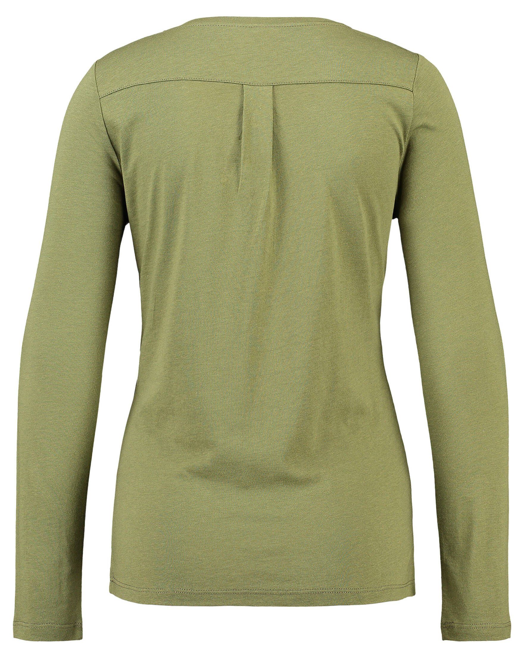Largo T-Shirt Damen Shirt PARIS (1-tlg) (44) ROUND WLS khaki Key Langarm