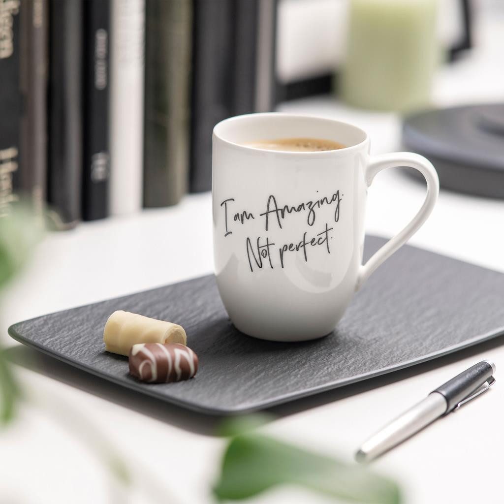 Villeroy & Boch Frühstücks-Geschirrset Statement Frühstücks-Set Amazing not perfect (3-tlg), 1 Personen, Porzellan