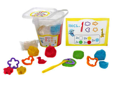 Bubble-Store Knete Knete 2 x 5 leuchtenden Farben (Knetmasse Set für Kinder, 15 Teile), Spielknete, Knetmasse