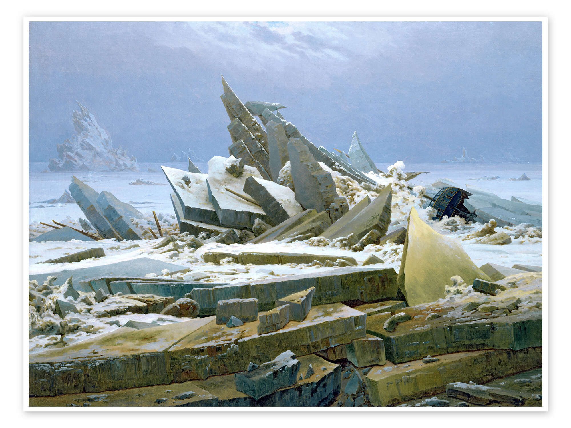 Posterlounge Wandbild Das Eismeer, Caspar David Friedrich, erhältlich als Poster, Leinwandbild, Wandsticker oder Acrylglasbild