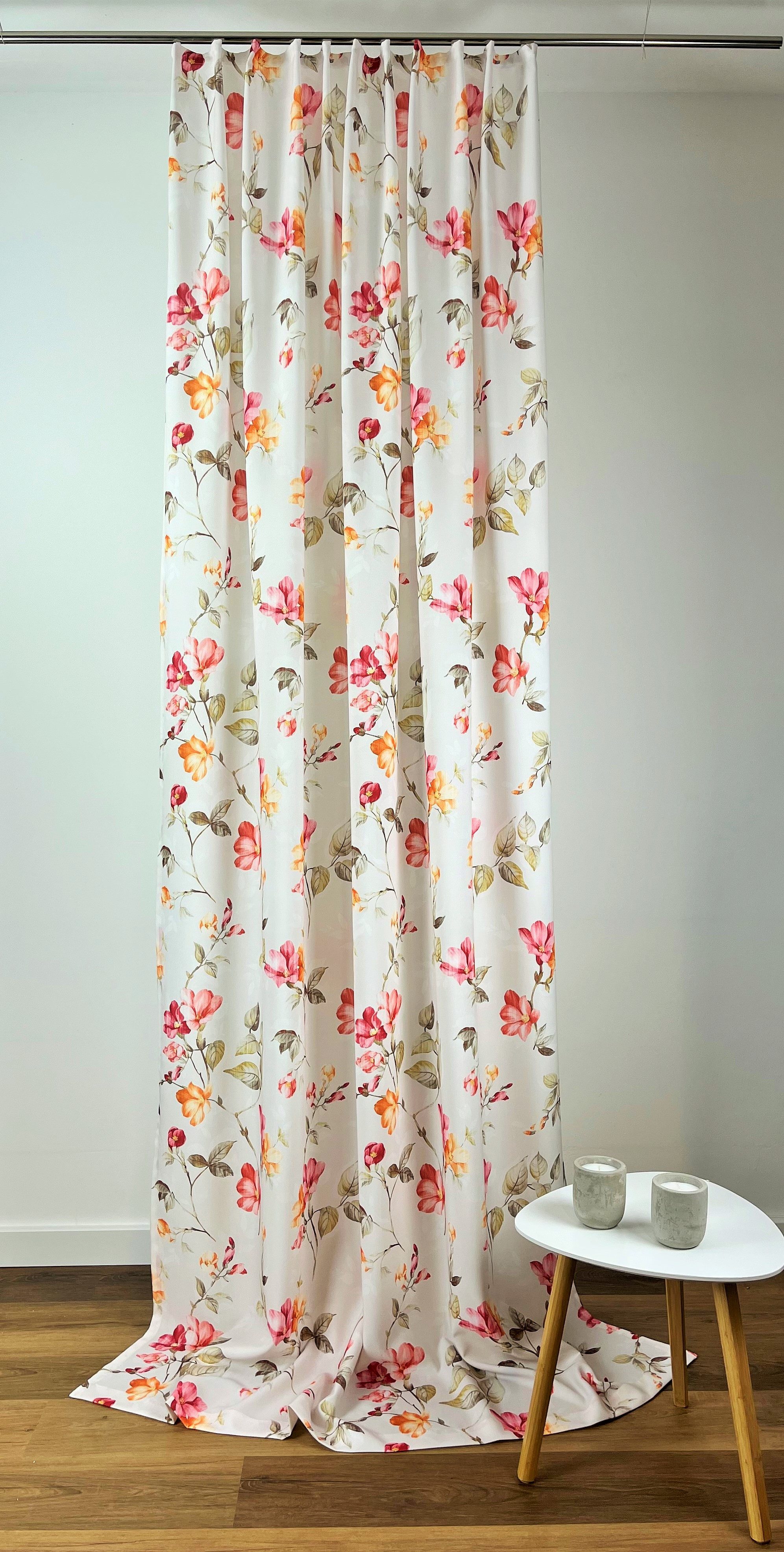 novumfix Gardine Blumenmuster Terra Kräuselband verschiedene günstig online kaufen