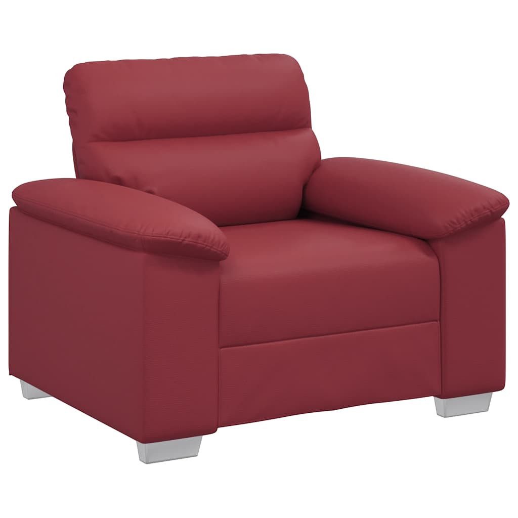 vidaXL Sofa Sessel Weinrot 60 cm Kunstleder