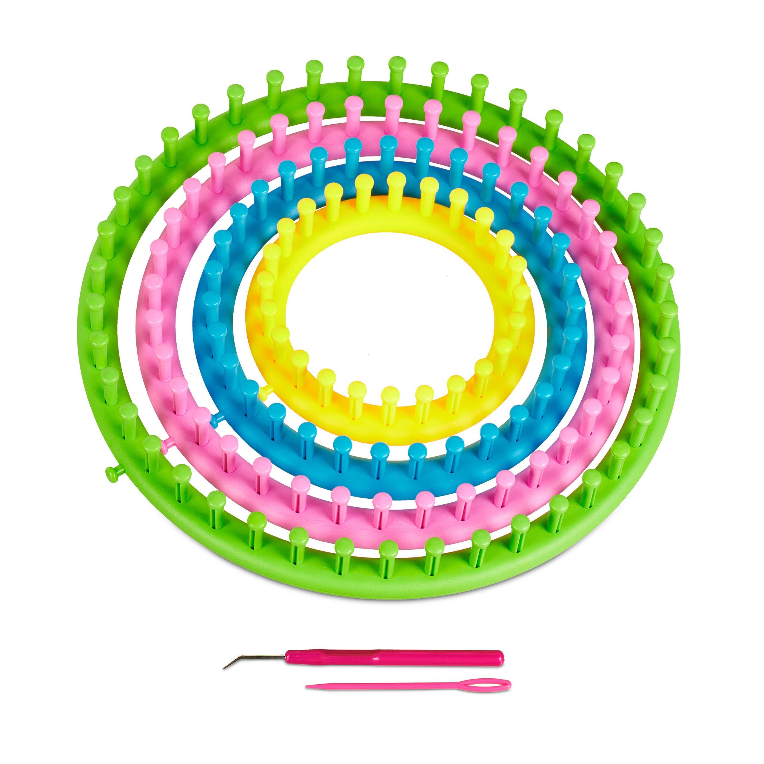 relaxdays Kreativset 6-teiliges Strickring Set, (6-tlg)