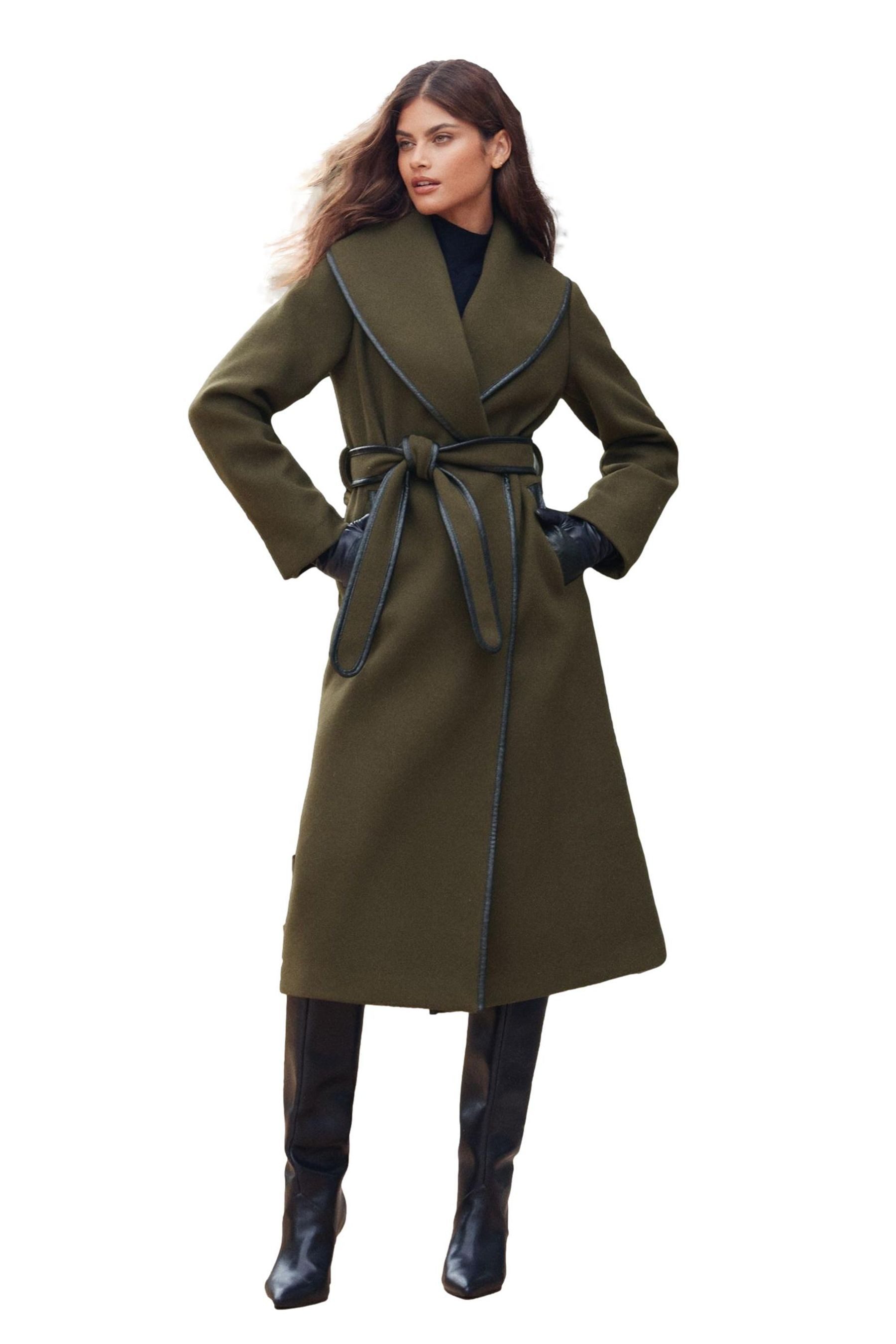 LIPSY Wintermantel Lipsy Shawl Wickelmantel mit Schalkragen, Regular (1-tlg günstig online kaufen