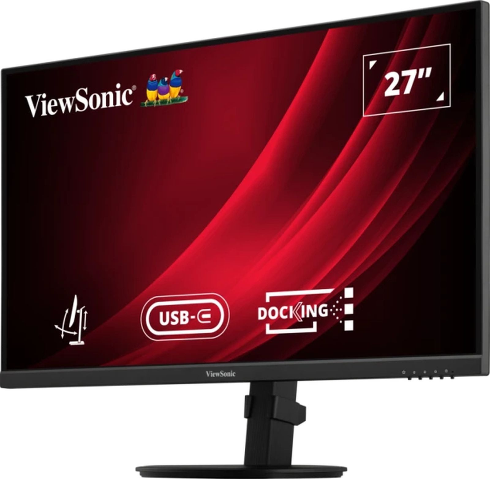 Viewsonic 68,6cm VG2709U-2K 16:9 HDMI/DP/USBC 100Hz QHD TFT-Monitor (2560 x 1440 px, Quad HD, 4 ms Reaktionszeit, 100 Hz, IPS, Lautsprecher, HDCP, HDR, Kopfhörerbuchse, Pivot, Höhenverstellbar)