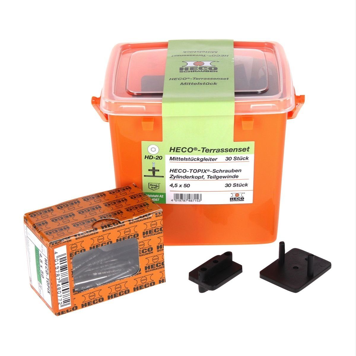 Schraube Terrassengleiterset Mittelstück 30 tlg. (48715) mit HECO TOPIX 4,5