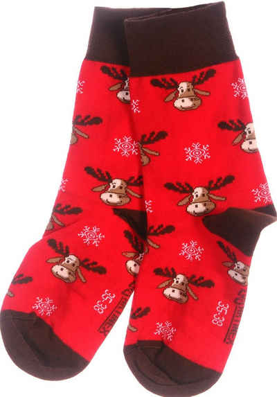 Martinex Socken »1 Paar Socken Strümpfe 27 31 35 38 39 42 43 46 Weihnachtssocken«