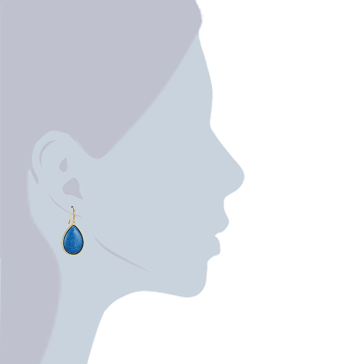 Lulu & Jane Paar Ohrhänger gelbgold, Messing günstig online kaufen