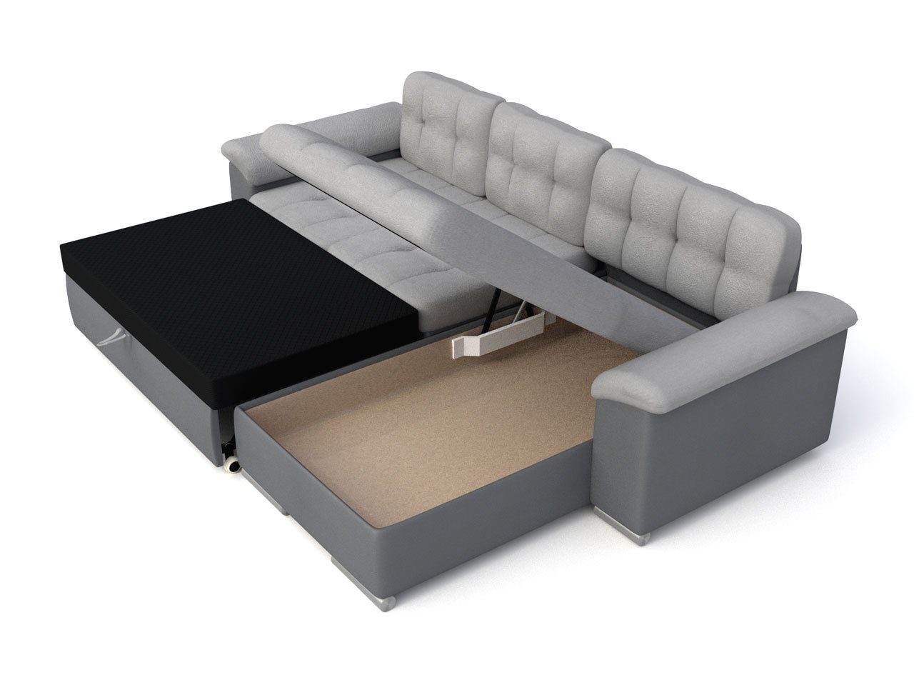 MIRJAN24 Ecksofa Diana Premium, Bettkasten Couchgarnitur Farbauswahl und Schlaffunktion, Sofa, mit Polsterecke