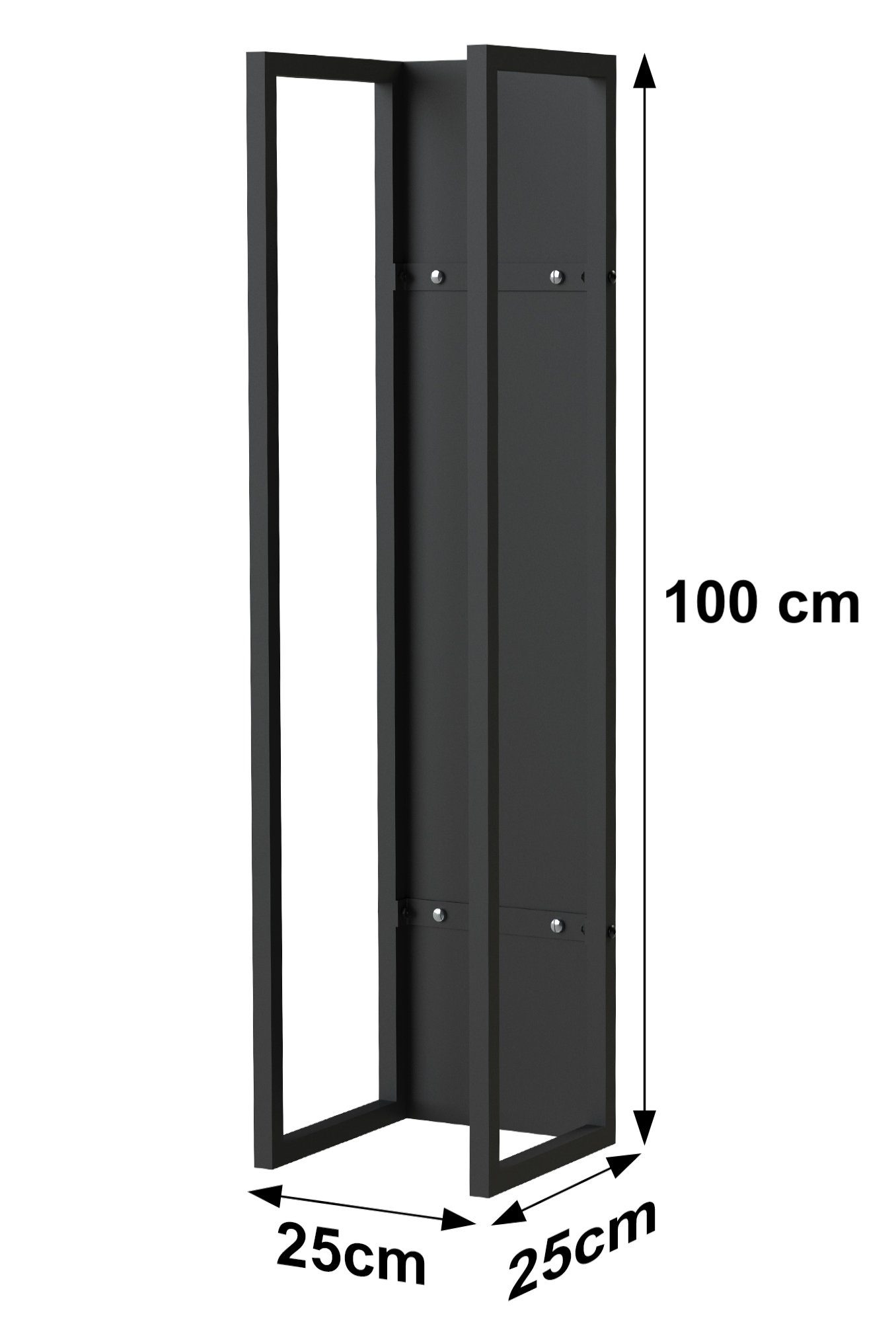DanDiBo Kaminholzregal Metall Schwarz 100 - günstig online kaufen