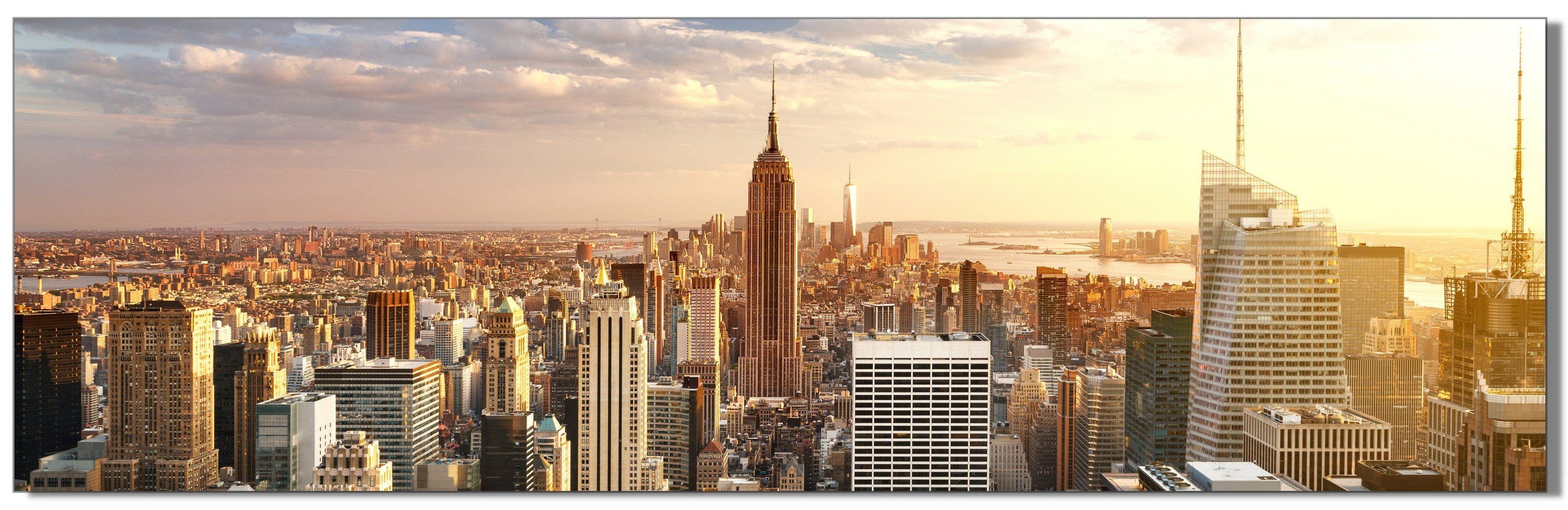 Victor (Zenith) Acrylglasbild New York Skyline, Städte, in 20x60 cm, Glasbilder Stadt, Bild New York