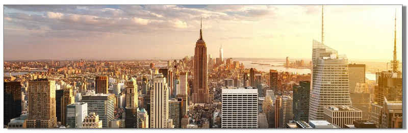 Victor (Zenith) Acrylglasbild Acrylglasbild \"New York Skyline\" - Größe: 20 x 60 cm, Städte, in 20x60 cm, Glasbilder Stadt, Bild New York