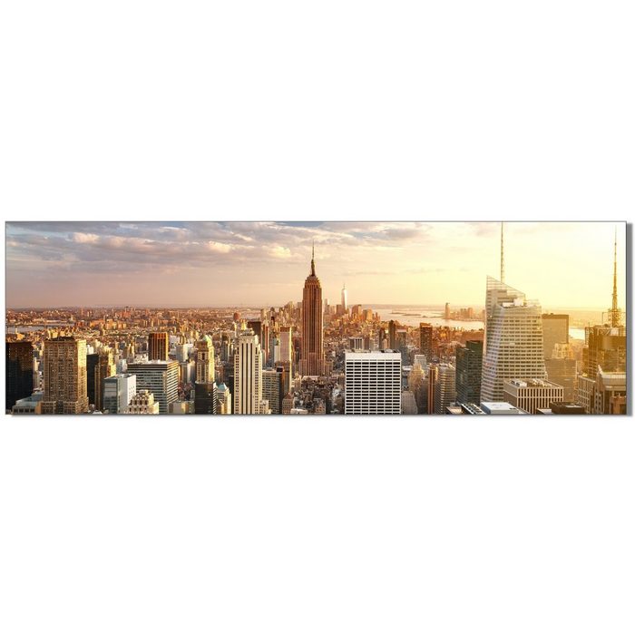 Victor (Zenith) Acrylglasbild New York Skyline Städte in 20x60 cm Glasbilder Stadt Bild New York