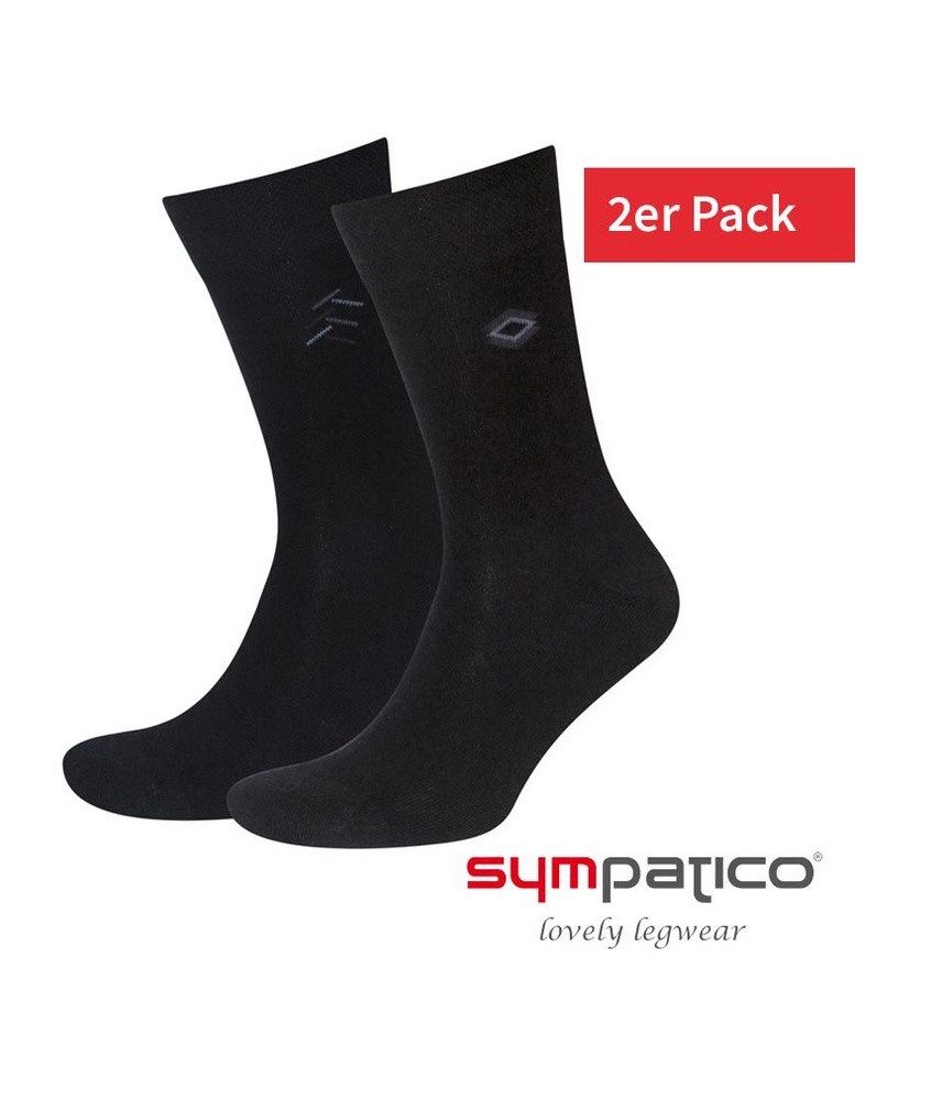 Sympatico Socken Tagessocke Business Seitendesign Crew (Business-Kniestrump, aus)