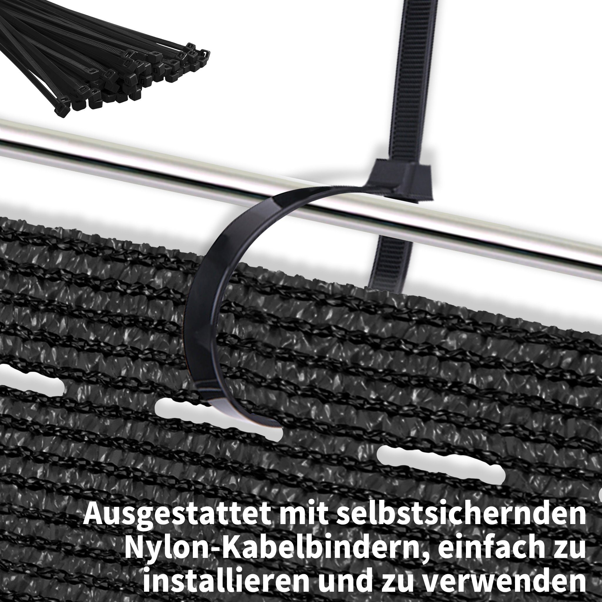 AUFUN Blende Sichtschutz g/m² Zaunblende 150 Anthrazit HDPE Tennisblende aus