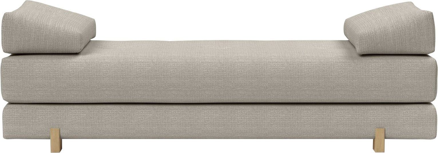 INNOVATION LIVING ™ Stapelliege Sigmund 579 Indu, Breite 200, Tiefe 80cm, Füße Eichenholz lackiert, Daybed mit zwei Federkernmatratzen, Fußteil Eiche natur – Bild 5 von 5