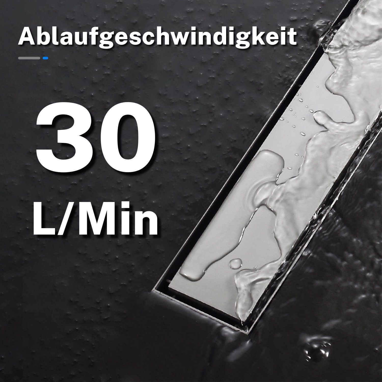 SONNI Duschrinne Edelstahl Duschrinne 90 cm komplettset befliesbar Bodenablauf Flach, Abflussrinne Siphon Ablaufrinne Bad