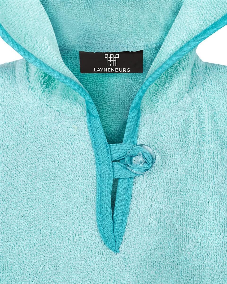 Laynenburg Badeponcho Kinder mit Kapuze - 100% Baumwolle - Strandponcho, Handtuch Poncho aus Frottee für Baby Jungen Mädchen