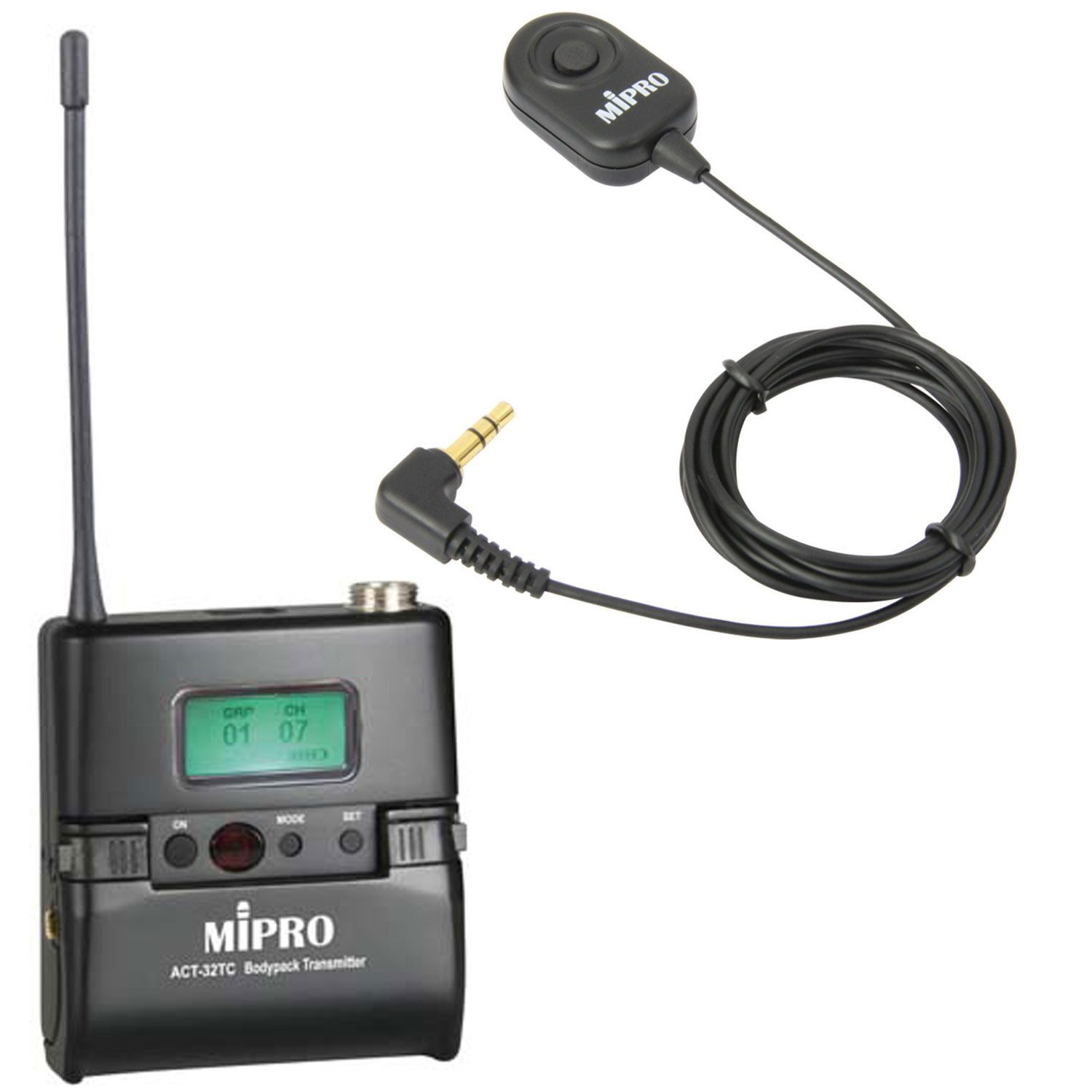 Mikrofon Mipro ACT-32TC Taschensender mit MJ-70 Stummschalter