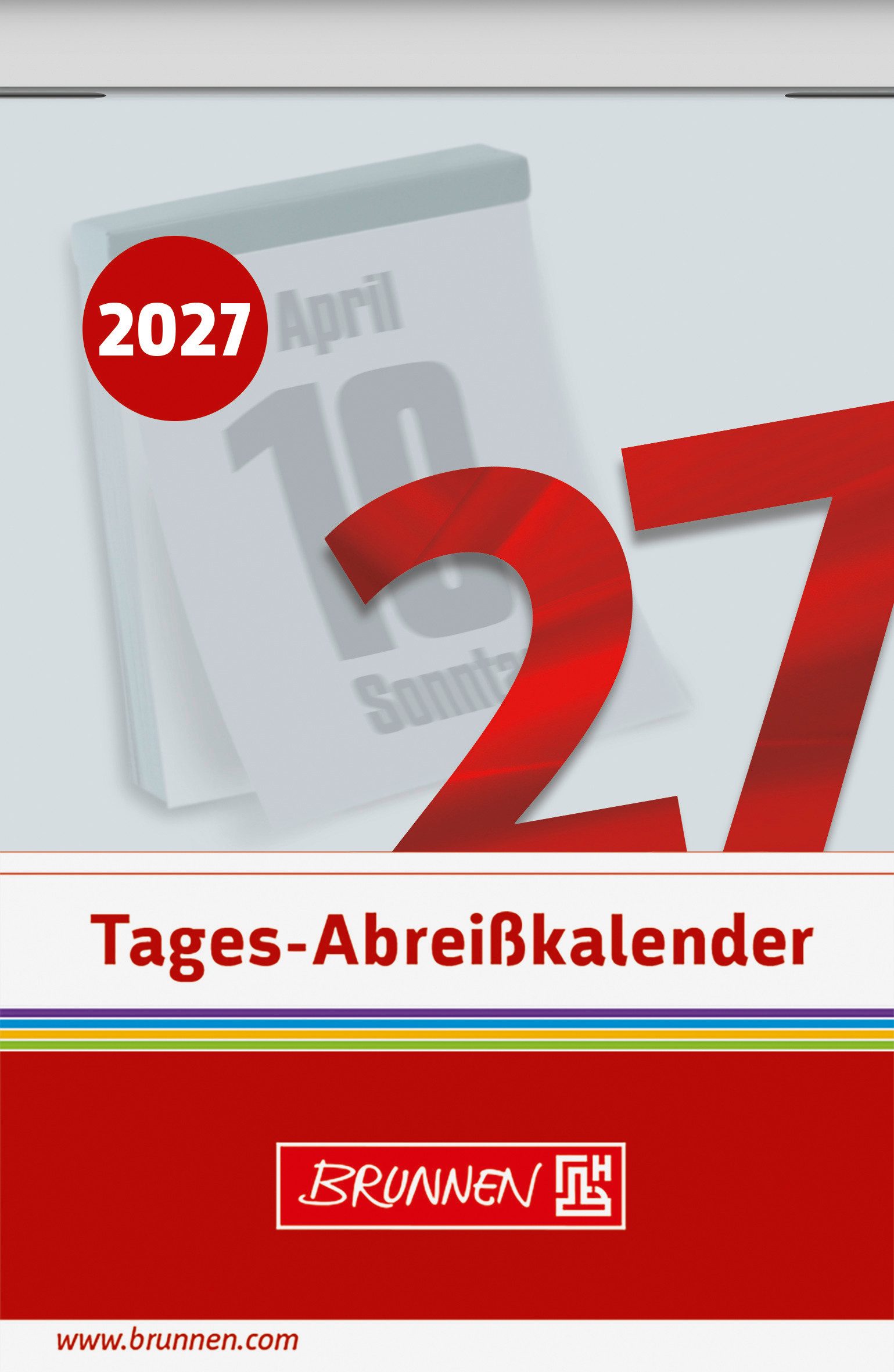 BRUNNEN Wandkalender 2027 BRUNNEN Tagesabreißkalender 54x80mm Nr.3