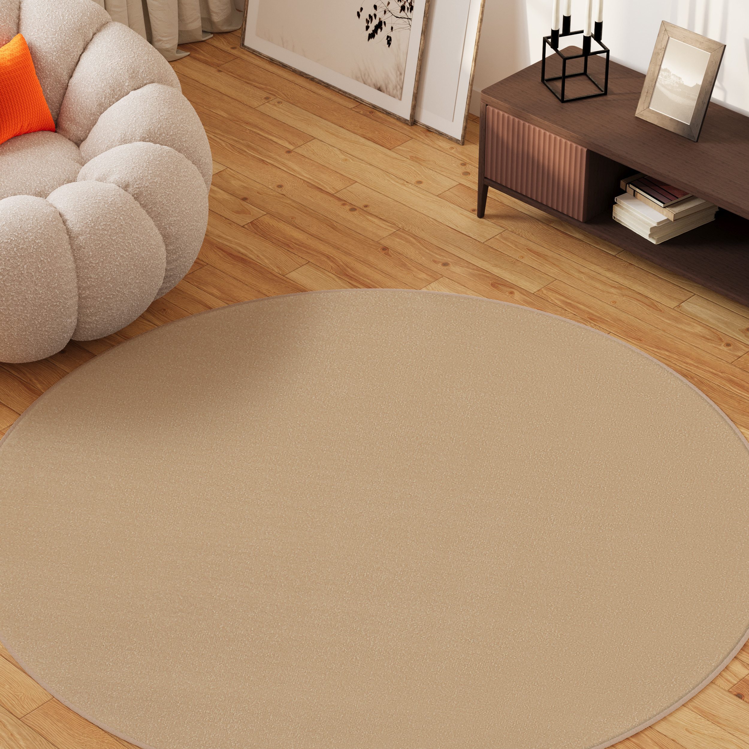 Tapiso Teppich MONO, rund, Höhe: 6 günstig online kaufen