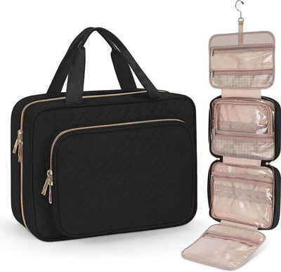 BOTC Kosmetiktasche Kosmetik-Koffer Kosmetiktasche Portable Reise Make Up Tasche (Faltbare Kosmetiktasche mit großem Fassungsvermögen), Schminktasche,Kulturbeutel,zum Aufhängen mit Haken